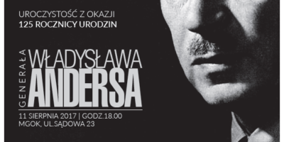 Zapraszamy na uroczystość z okazji 125 rocznicy urodzin gen. Władysława Andersa